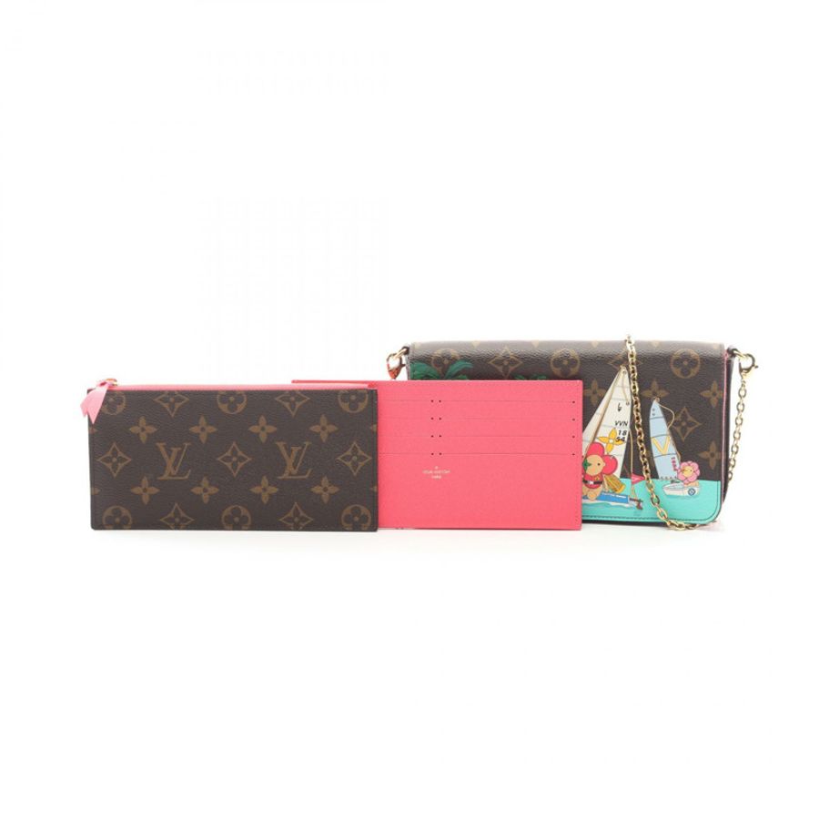 路易威登 Pochette Felicie 鏈條斜背包 M28627 Monogram 二手-4