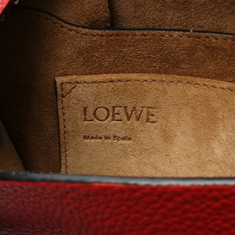 LOEWE Gate 小號斜背單肩包,紅色真皮,二手女款-3