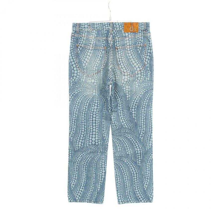 路易威登 LV x YK 南瓜圖案純棉牛仔褲,藍色,32號,二手男款-1