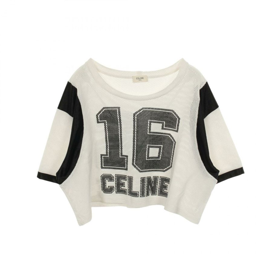 CELINE 短袖T卹 純棉 白色 黑色 二手 女款 S碼-0