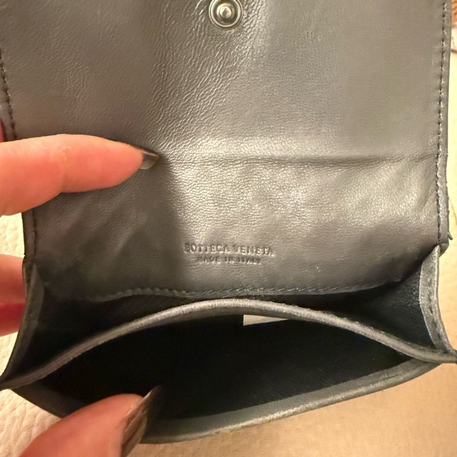Bottega Veneta 深灰色編織卡夾-2
