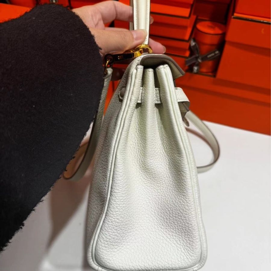 ✨Hermes kelly25 蘑菇白 B刻🍄-6
