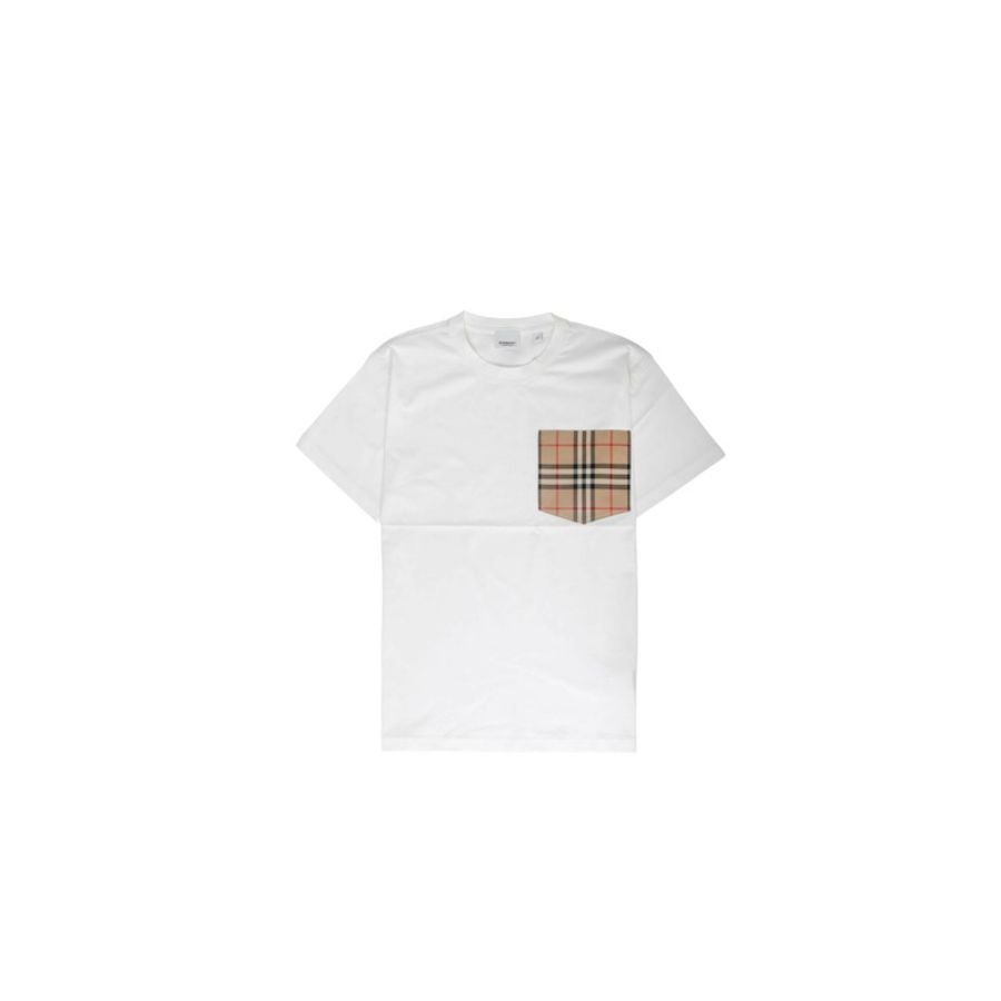 Check Pocket Cotton T恤-0