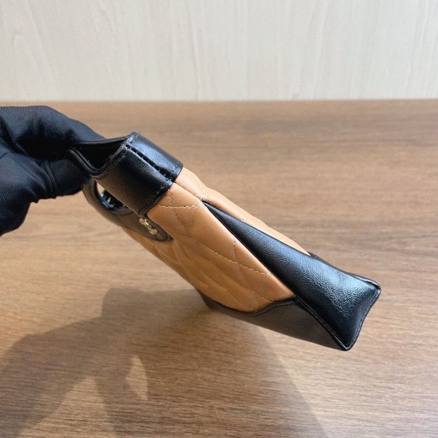 閒置新 香奈兒/Chanel 31Bag Nano 深奶茶拼黑色鏈條包 芯片款-3