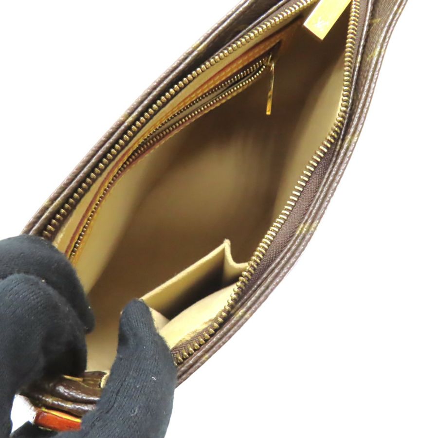棕色 原花帆布 Looping MM 肩背包【LOUIS VUITTON LV 路易威登】 M51146-5