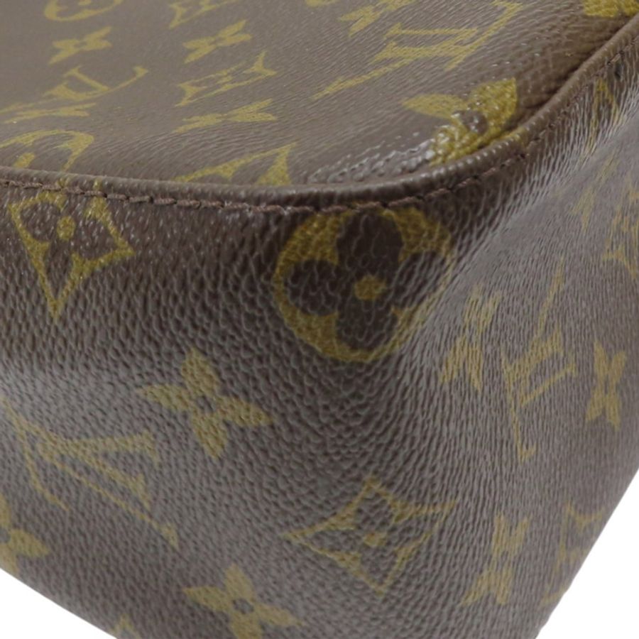 棕色 原花帆布 Looping MM 肩背包【LOUIS VUITTON LV 路易威登】 M51146-12