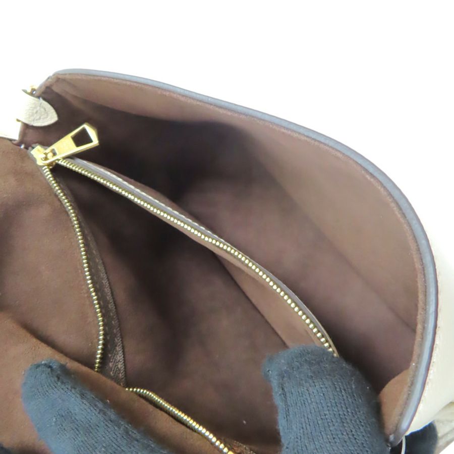白色 原花壓紋牛皮 Diane 肩背包【LOUIS VUITTON LV 路易威登】 M46388-6