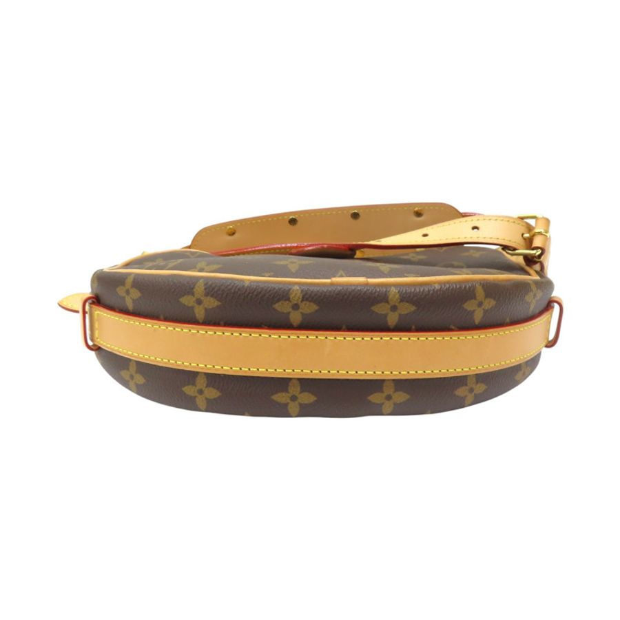 棕色 原花帆布 Croissant MM 肩背包【LOUIS VUITTON LV 路易威登】 M46828-3