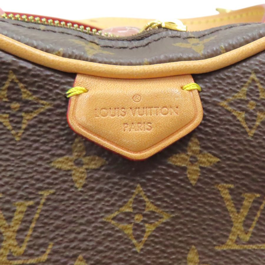 棕色 原花帆布 Croissant MM 肩背包【LOUIS VUITTON LV 路易威登】 M46828-7
