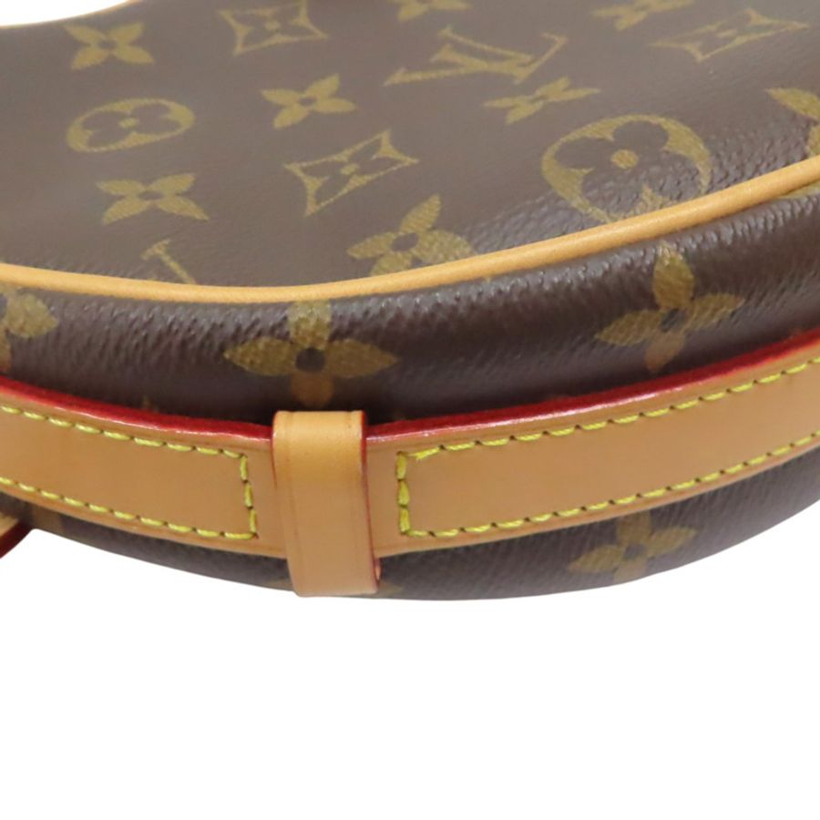 棕色 原花帆布 Croissant MM 肩背包【LOUIS VUITTON LV 路易威登】 M46828-12