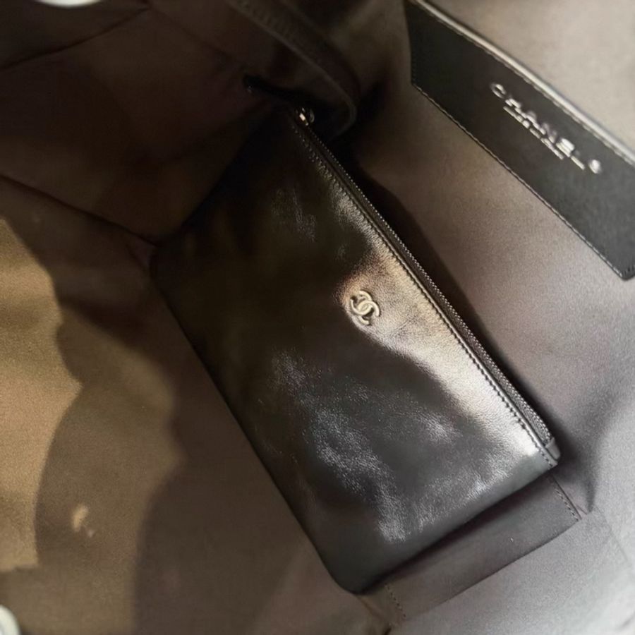 Chanel 25bag 油臘皮鴛鴦扣-2