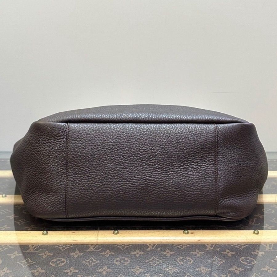 YSL BEA系列深栗色金扣托特包32*27*15 近新閒置 配件塵袋-4