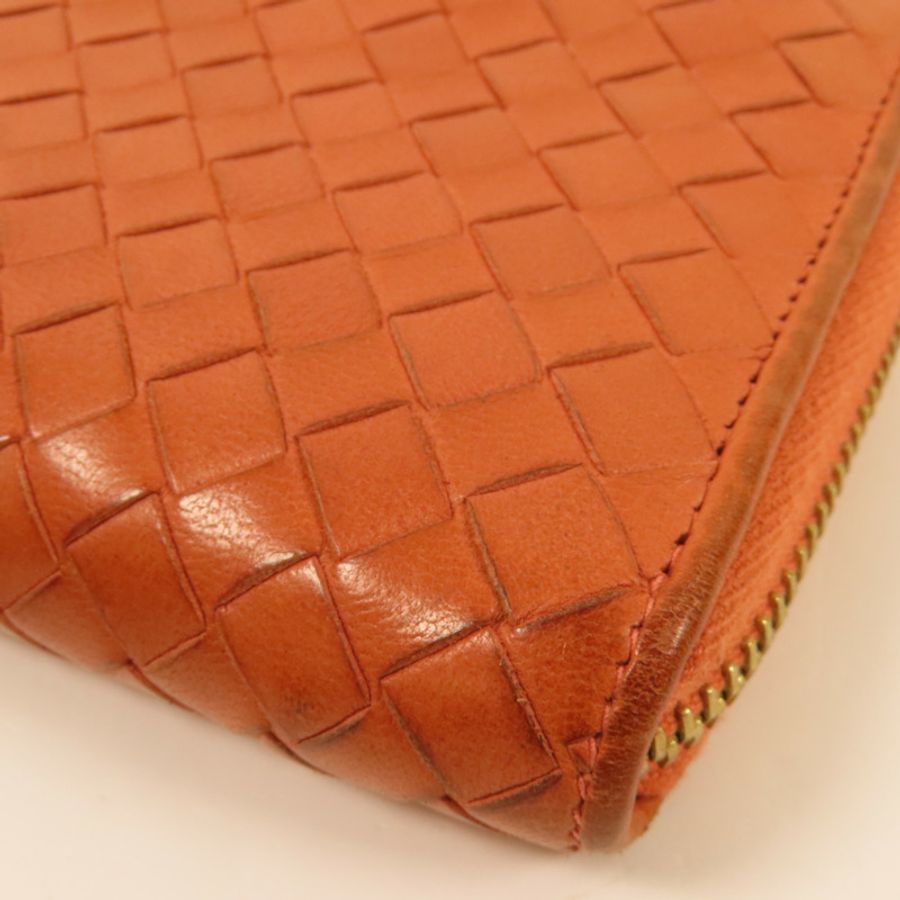 BOTTEGA VENETA 織紋皮革Long Wallet金扣長錢包-7
