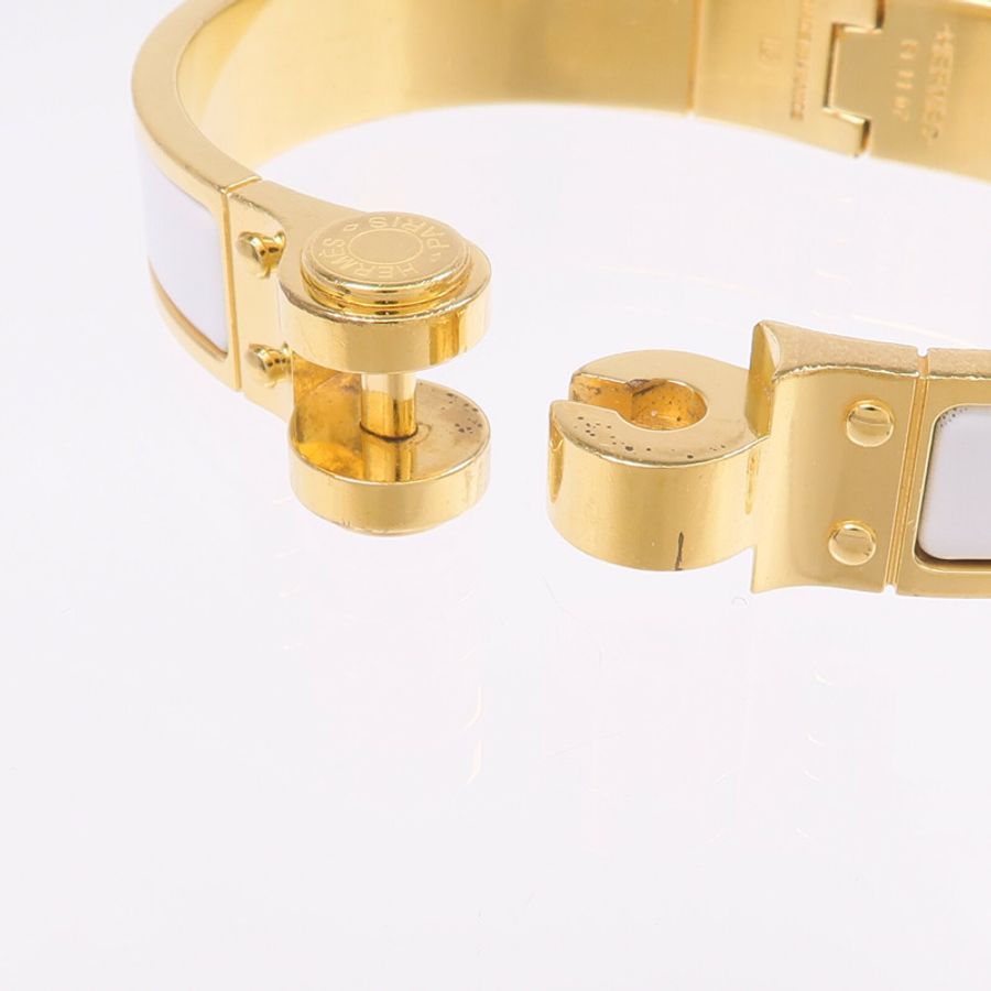 HERMES 金屬/琺瑯Charniere Bracelet手鐲-5