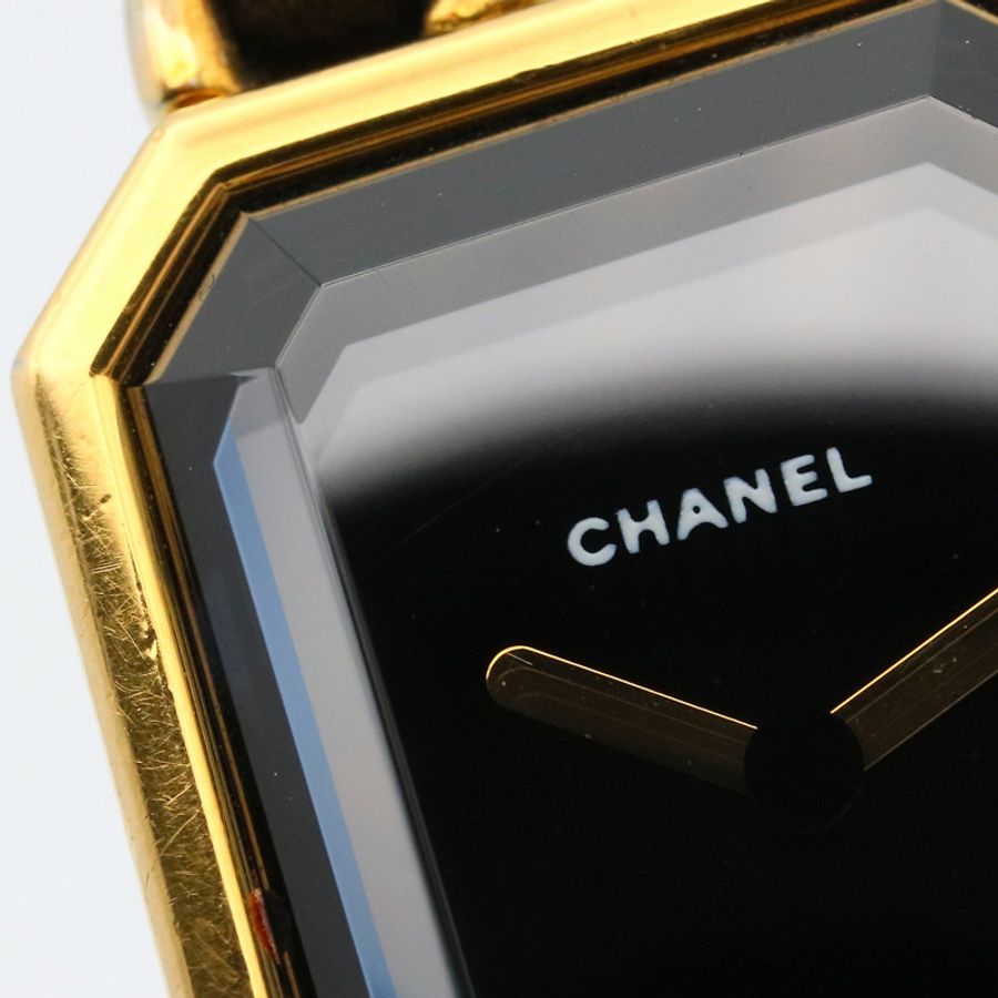黑色錶盤 皮革鍊帶 Premiere L 腕錶【CHANEL 香奈兒】 H0001-3