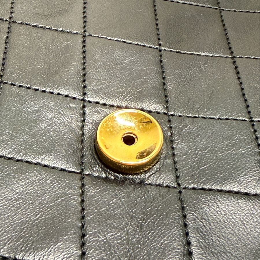 Chanel Vintage CF25 中古菱格羊皮肩背信封包-19