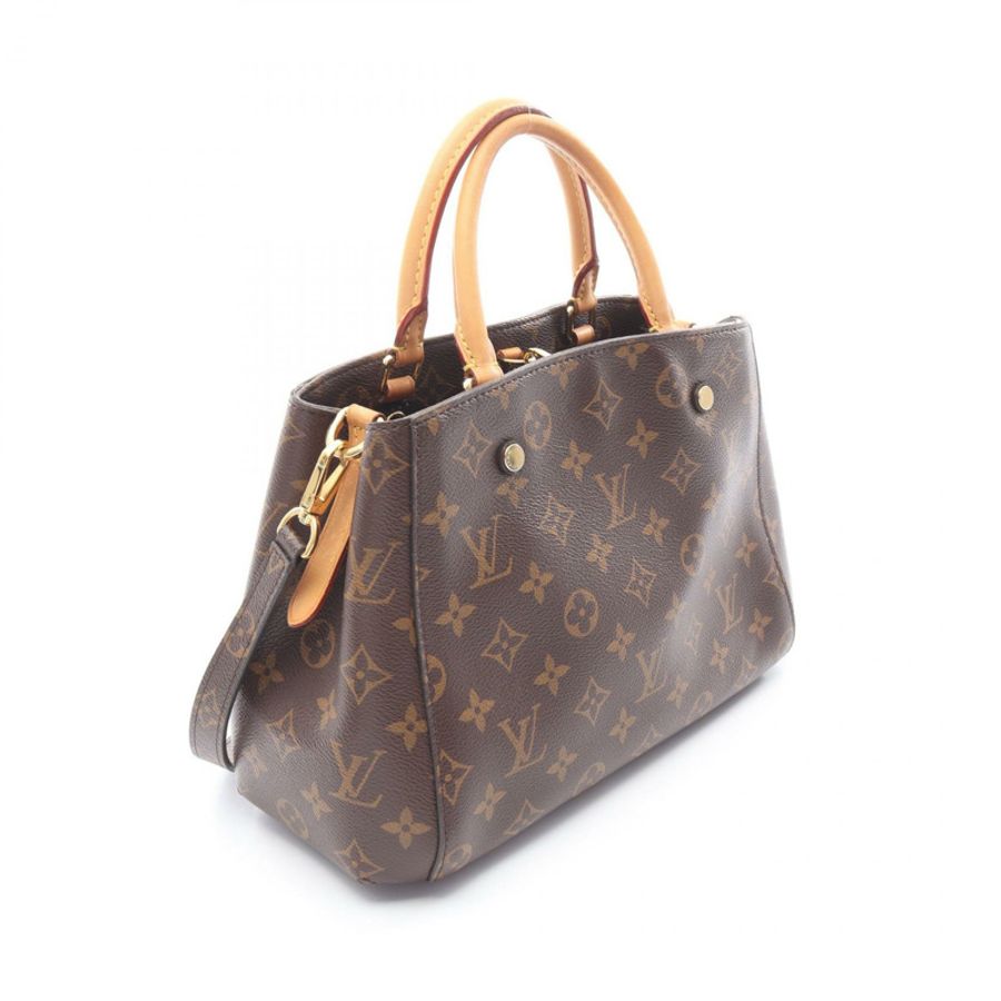 路易威登 Montaigne BB 單肩手提包 M41055 Monogram 帆布 棕色 二手-1