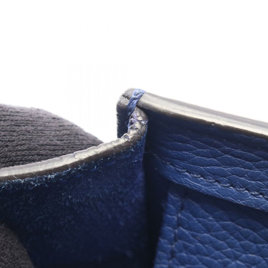 CELINE Luggage Nano Shopper 單肩斜背包 皮革 藍色 二手 女士-5