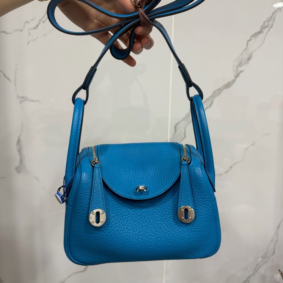 hermes mini lindy藍色 一代閒置品-1