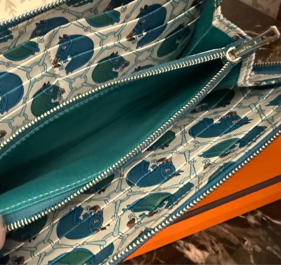HERMES 絲巾長夾 馬圖騰 A刻-14