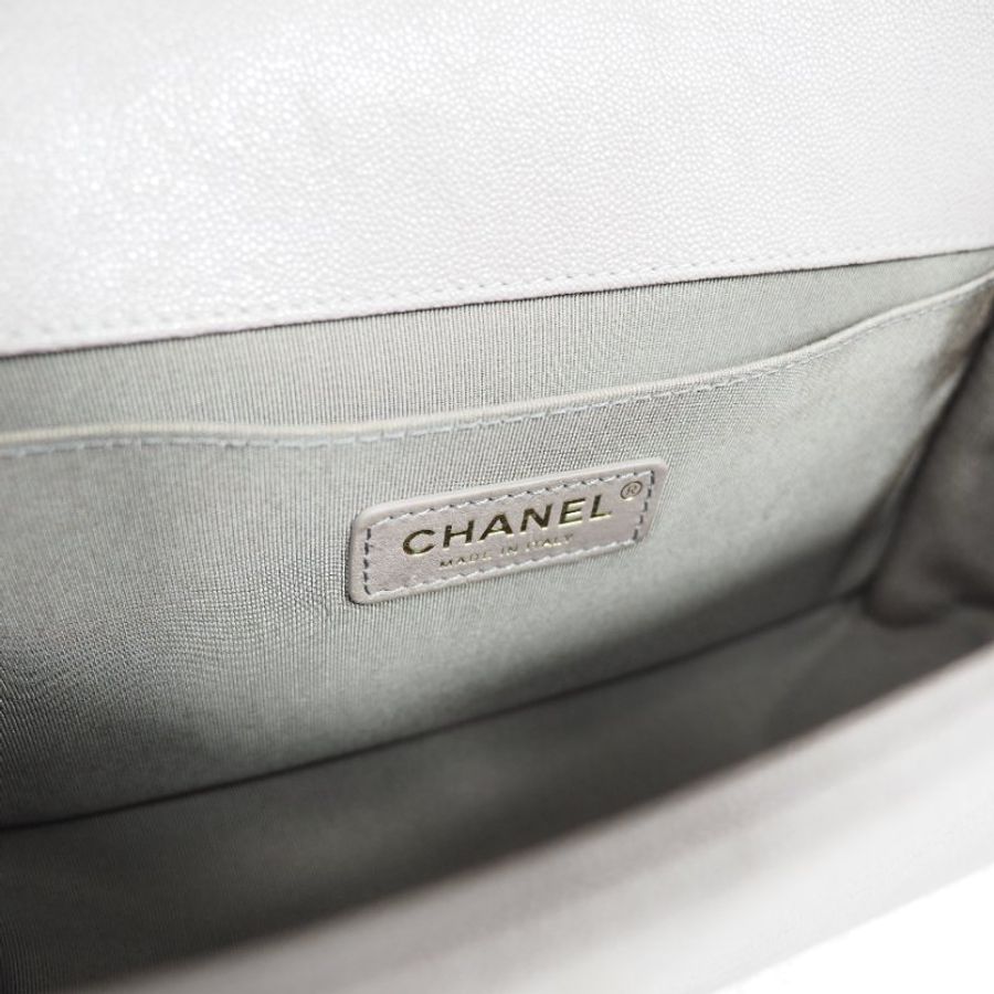CHANEL Le Boy 25 香灰兒中號灰色 26開-18