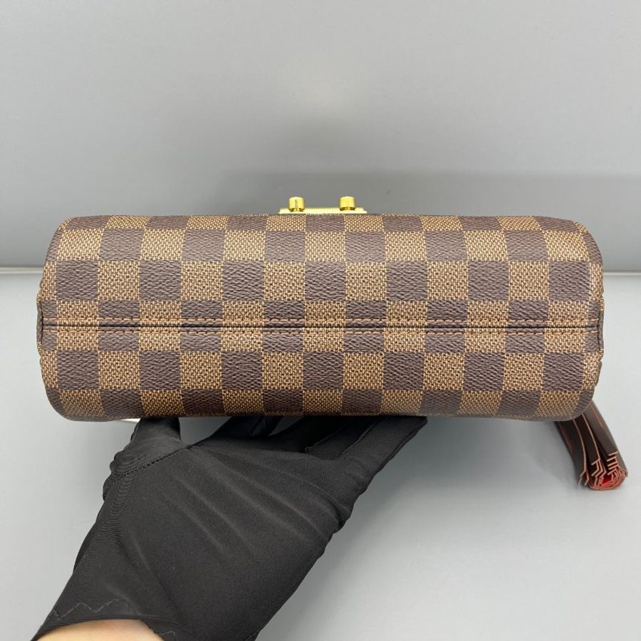 芯片款 路易威登/Louis Vuitton 流蘇郵差包棕棋盤格 手提包-7