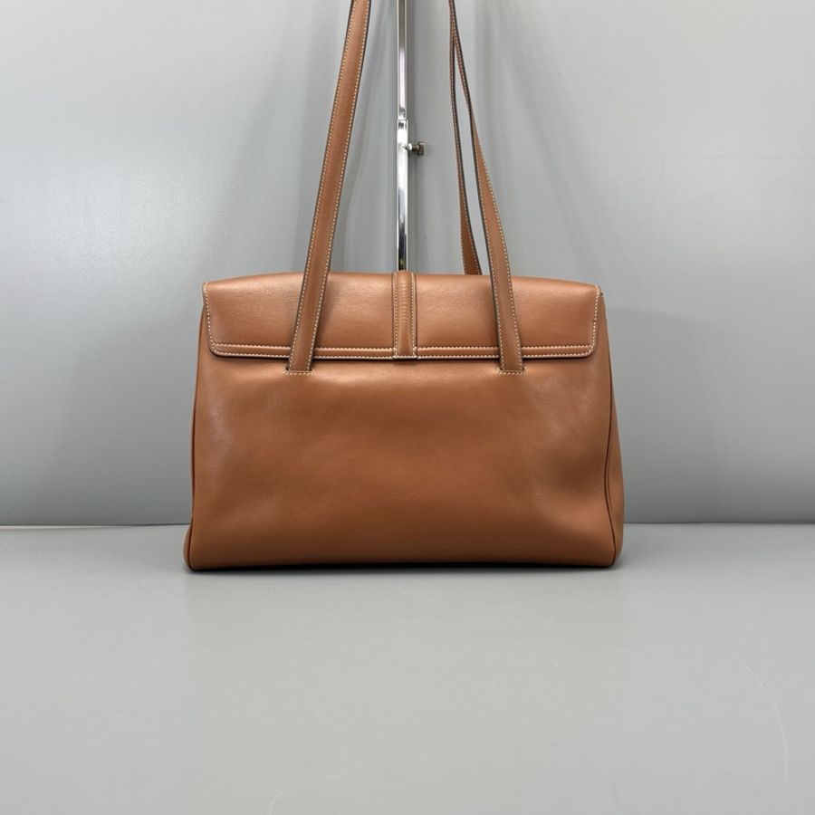 celine賽琳soft16中號全皮焦糖色/32*23*13cm-2