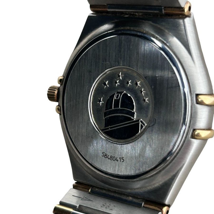 OMEGA 歐米茄 Constellation 星座 33MM QZ SS 白色面盤 羅馬數字錶圈 日期顯示-1