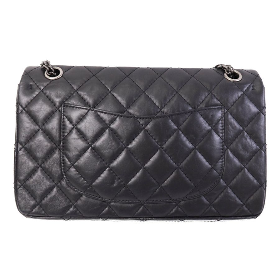 CHANEL 牛皮皮革2.55 Large銀扣鏈帶肩背袋-1