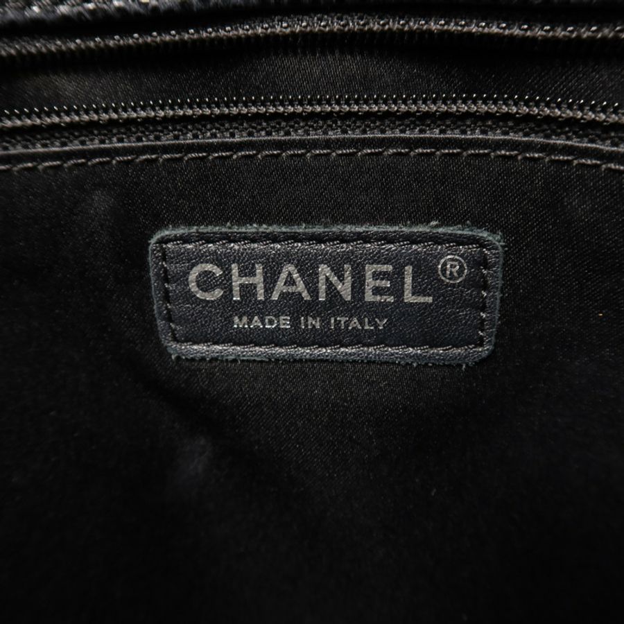 CHANEL 牛皮皮革GST Grand Shopping Tote Bag銀扣鏈帶肩背袋-5