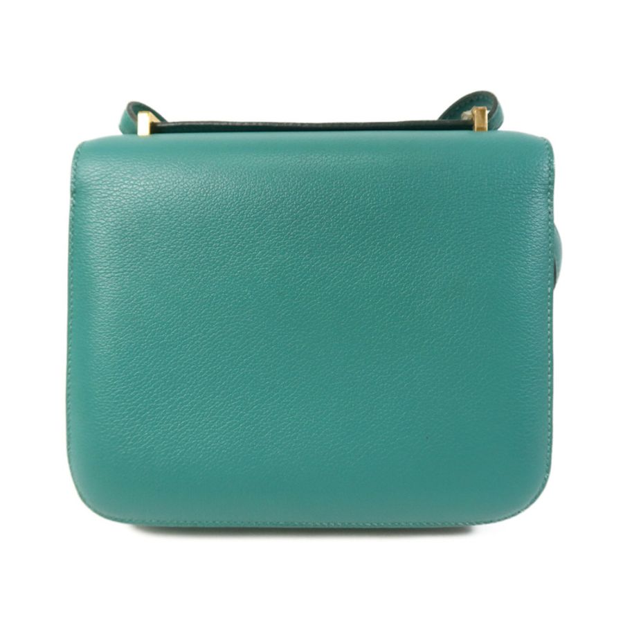 HERMES Evercolor皮革Constance Mini金扣肩背袋Vert Vertigo-1