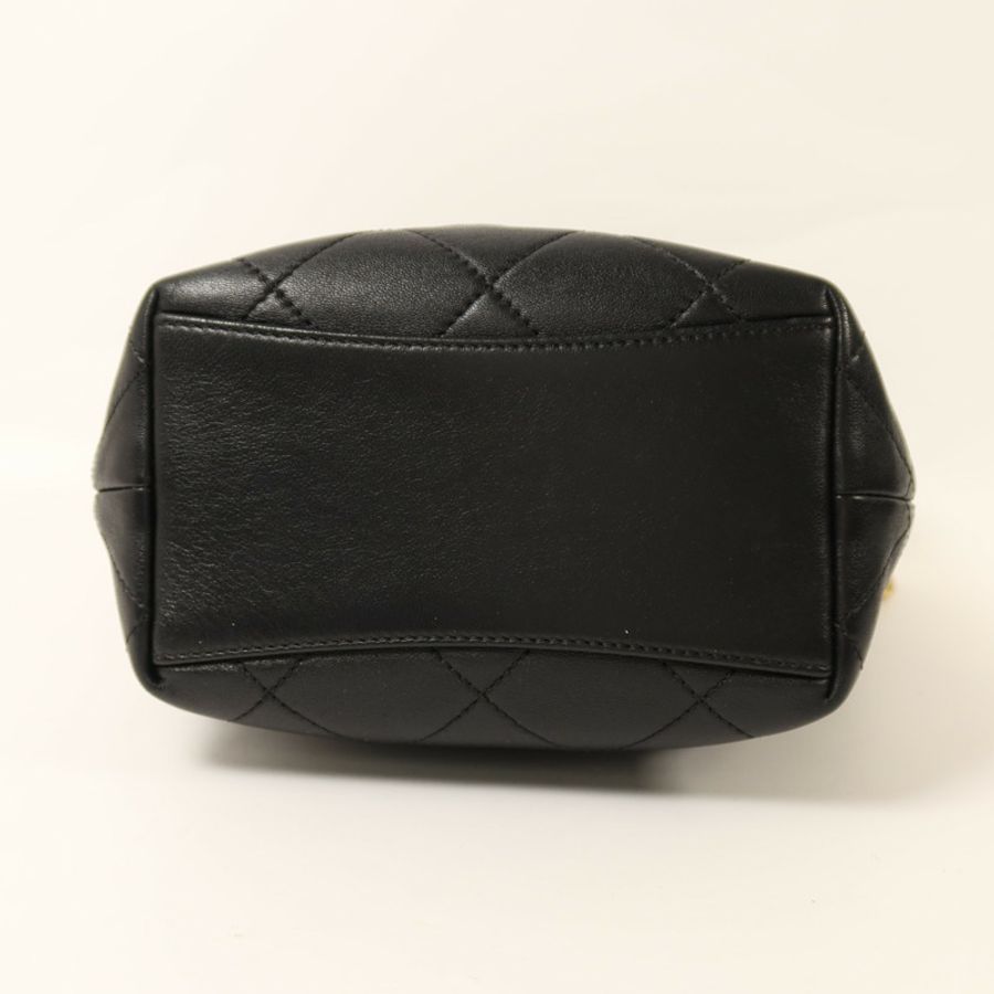 CHANEL 牛皮皮革Chain Shoulder金扣鏈帶肩背袋-3