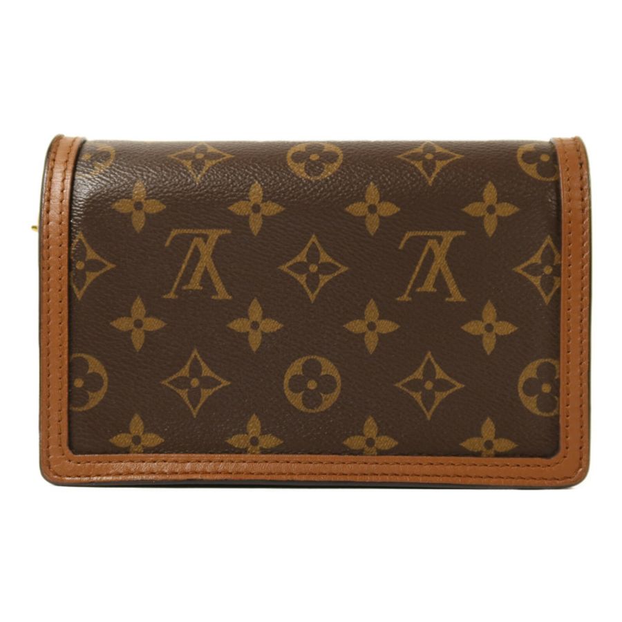 LOUIS VUITTON Monogram Reverse Dauphine金扣鏈帶肩背袋-1