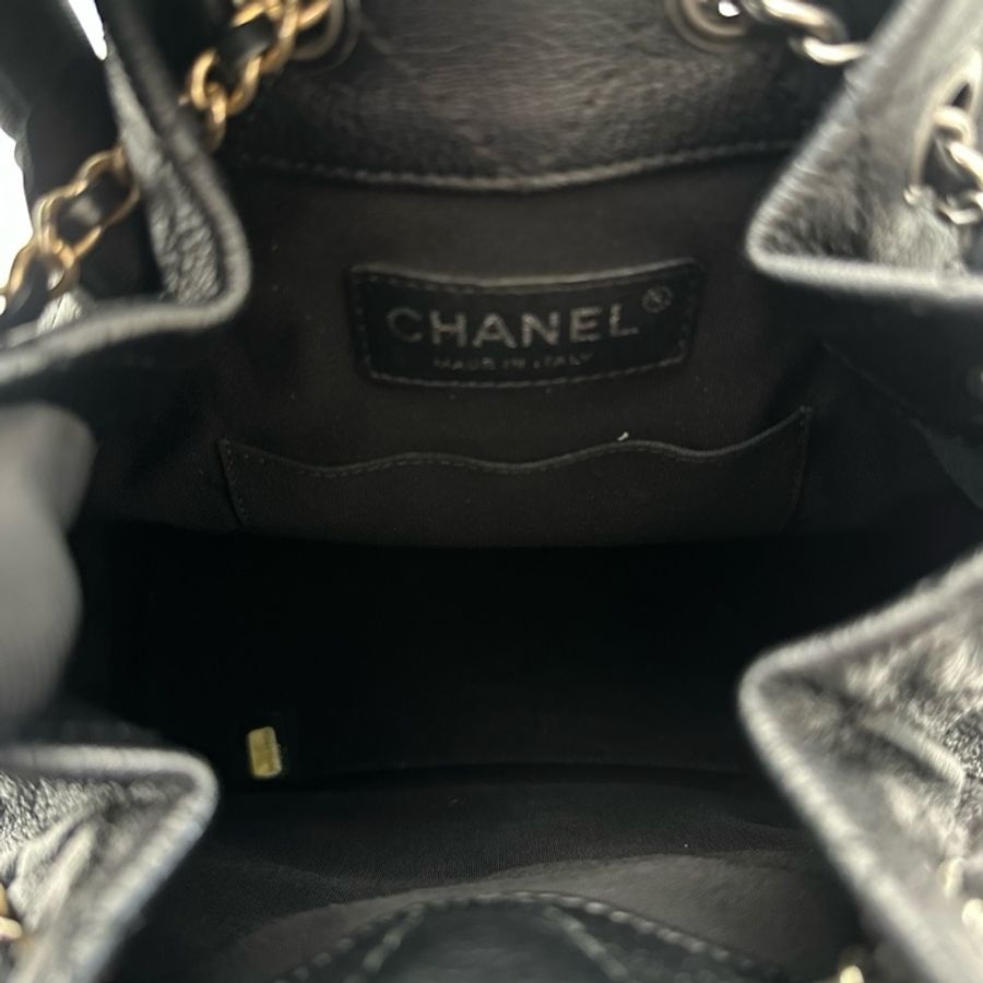 CHANEL香奈兒漸變黑色流浪雙肩包小號-5