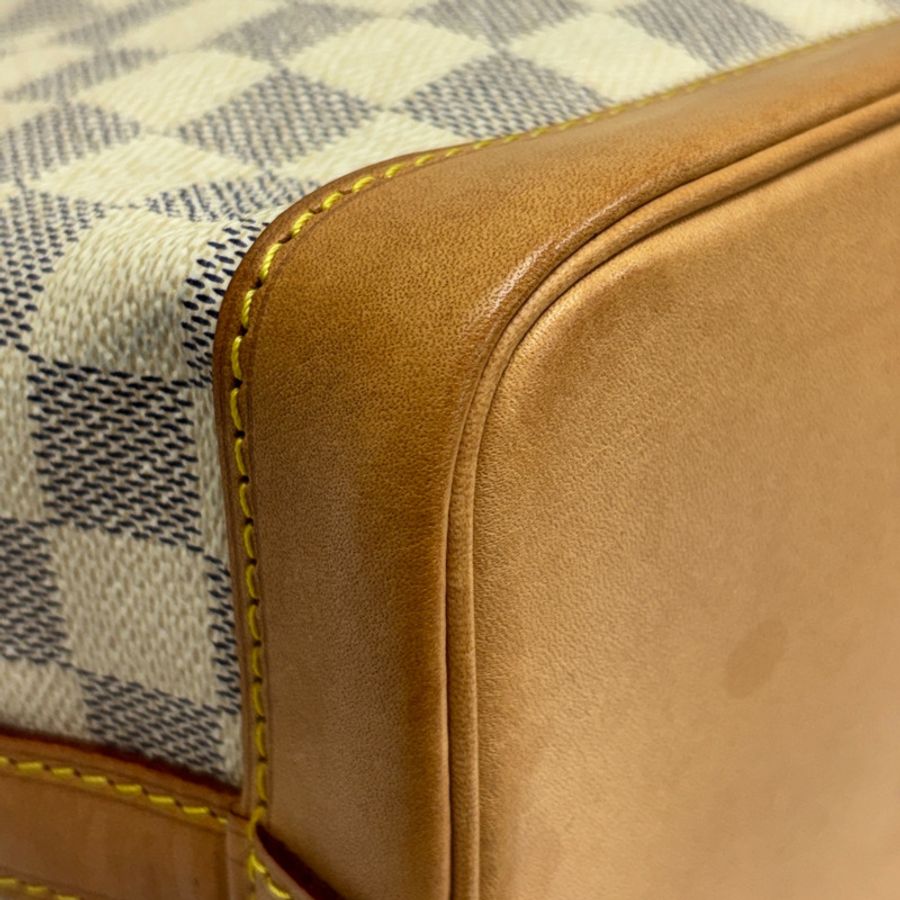 白棋盤格帆布 Noe BB 水桶包【LOUIS VUITTON LV 路易威登】 N40594-11