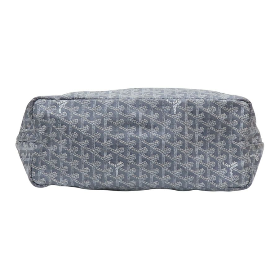 灰色 Goyardine帆布 Saint Louis PM 肩背包 有筆跡【GOYARD 高雅德】 STLOUIPMLTY-3