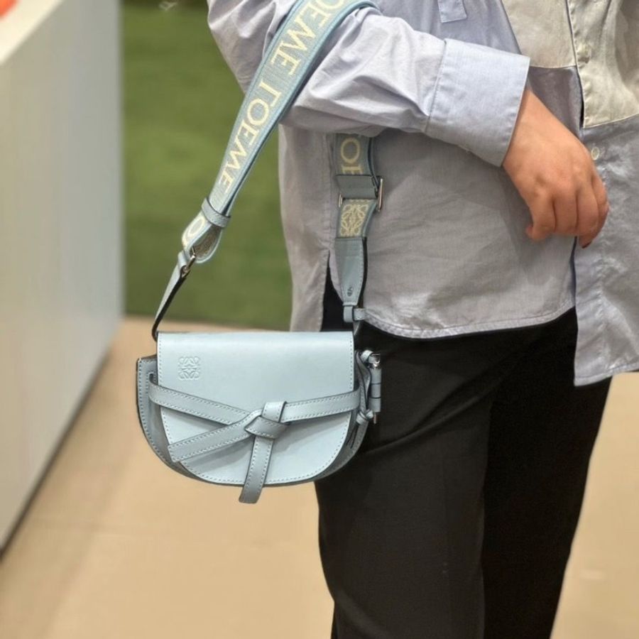 Loewe mini gate 寬肩帶dual馬鞍包新款字母16.5*13*8 9新配件塵袋-0