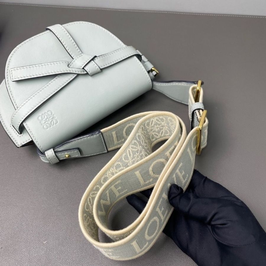 Loewe mini gate 寬肩帶dual馬鞍包新款字母16.5*13*8 9新配件塵袋-6