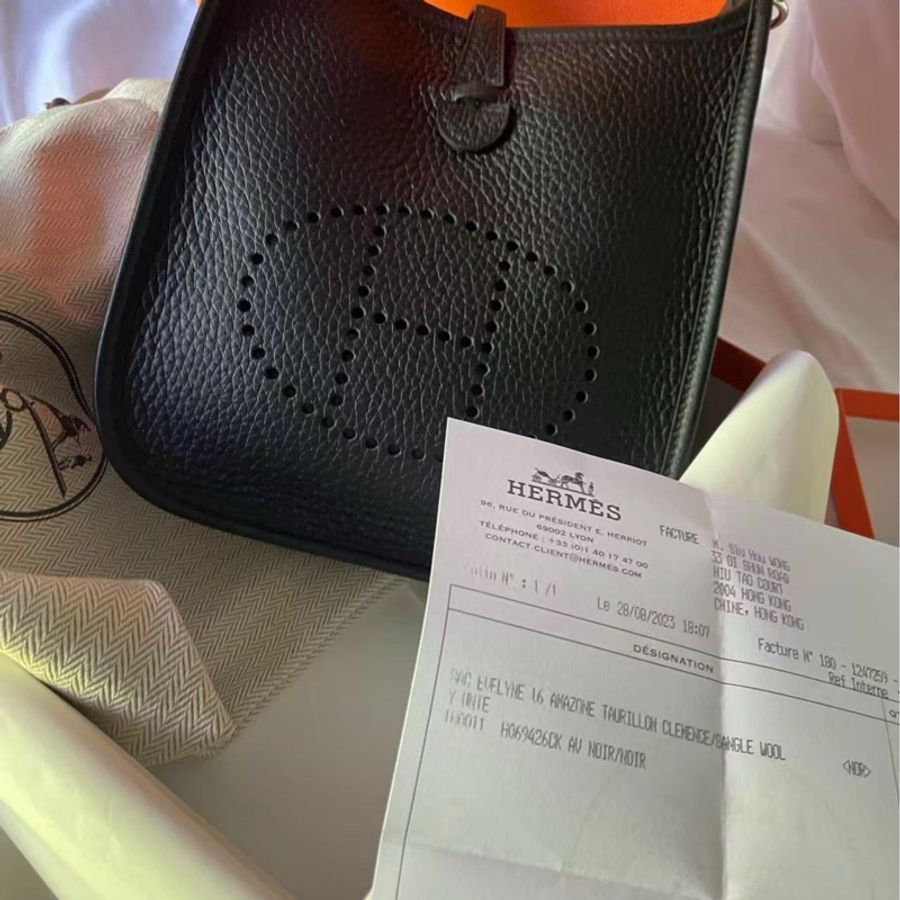 Hermès Evelyne 16 黑色小牛皮-3