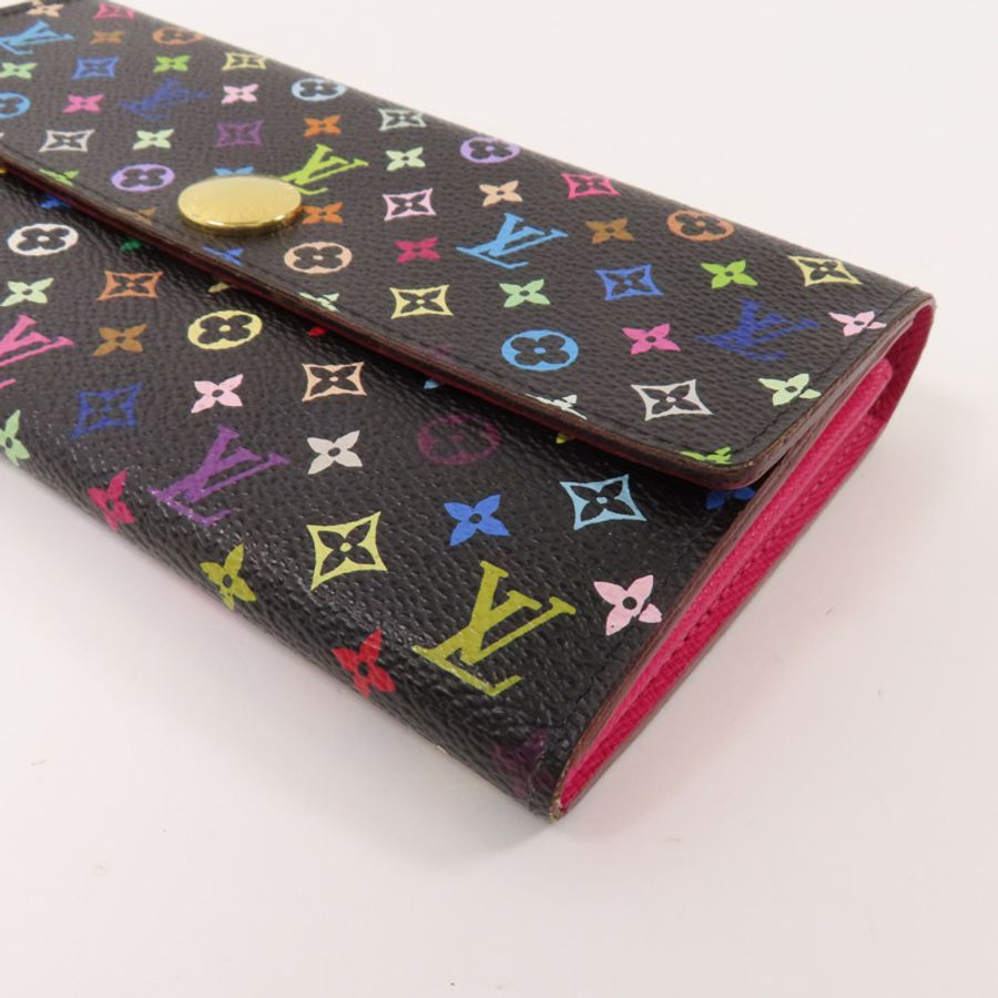 LOUIS VUITTON Monogram Multicolore Portefeuille Sarah金扣長錢包-6