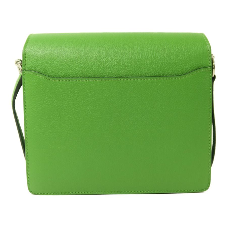 HERMES Evercolor皮革Roulis Mini銀扣肩背袋Vert Yucca-1