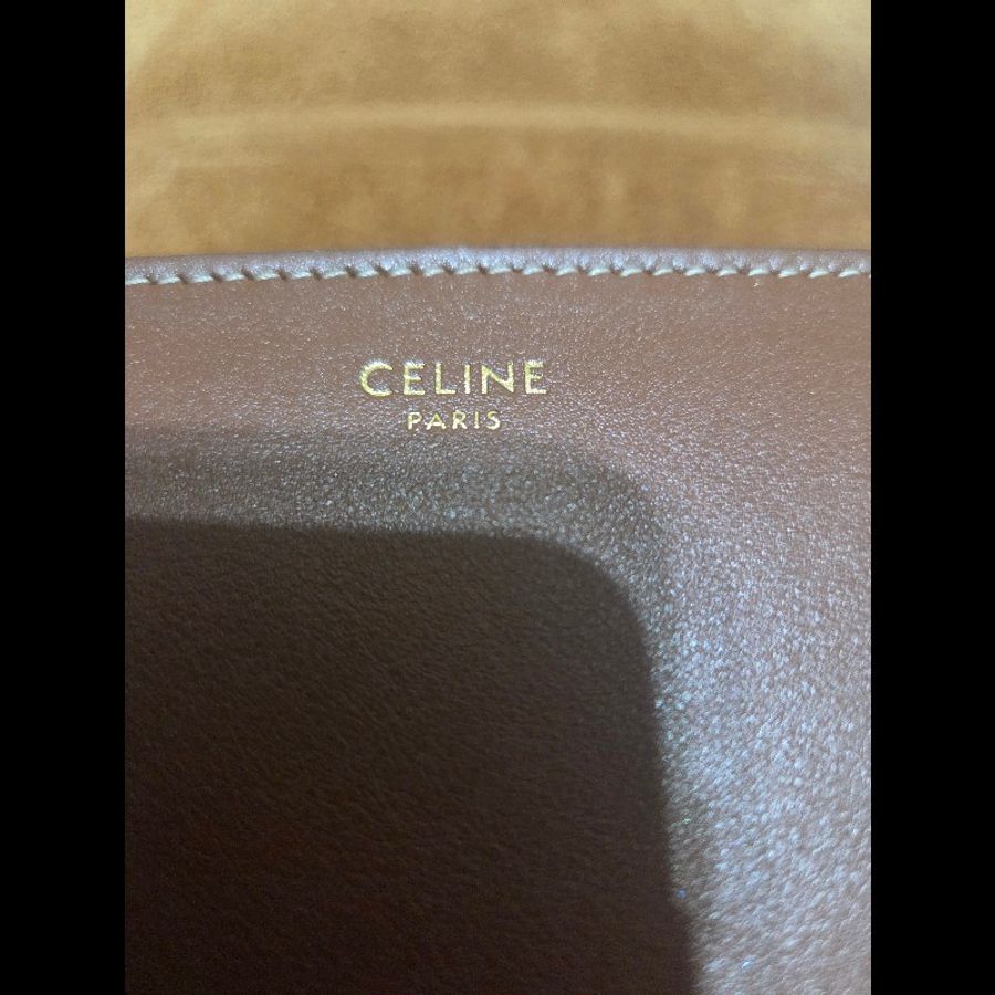 Celine cuir 光滑牛皮馬鞍包 焦糖色-23