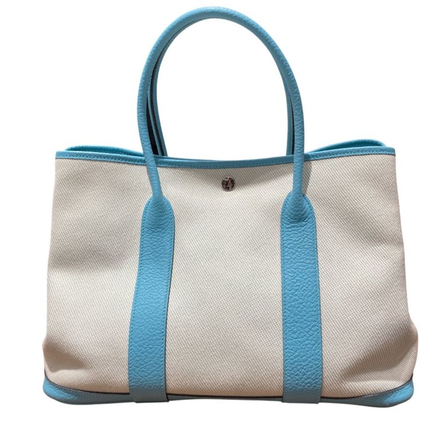 HERMES 愛馬仕 GARDEN PARTY36 帆布-1