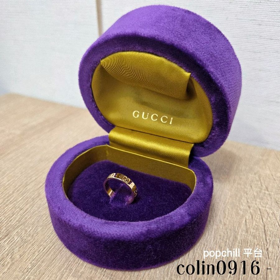 [高CP18k金戒指🥰] Gucci18黃K金 Icon thin戒指-0