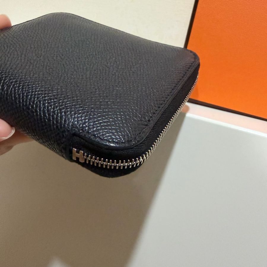 Hermes 愛馬仕 自由之城 狗來富 絲巾短夾 黑-11