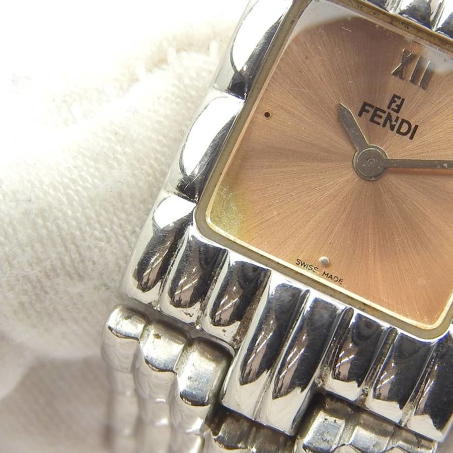 Fendi Olologi 女士腕錶,680L 不鏽鋼錶殼,石英機芯,指針式顯示,玫瑰金錶盤-6