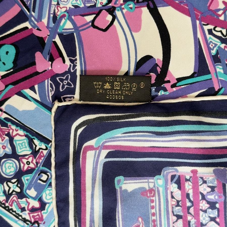 LOUIS VUITTON 老花 絲巾-6