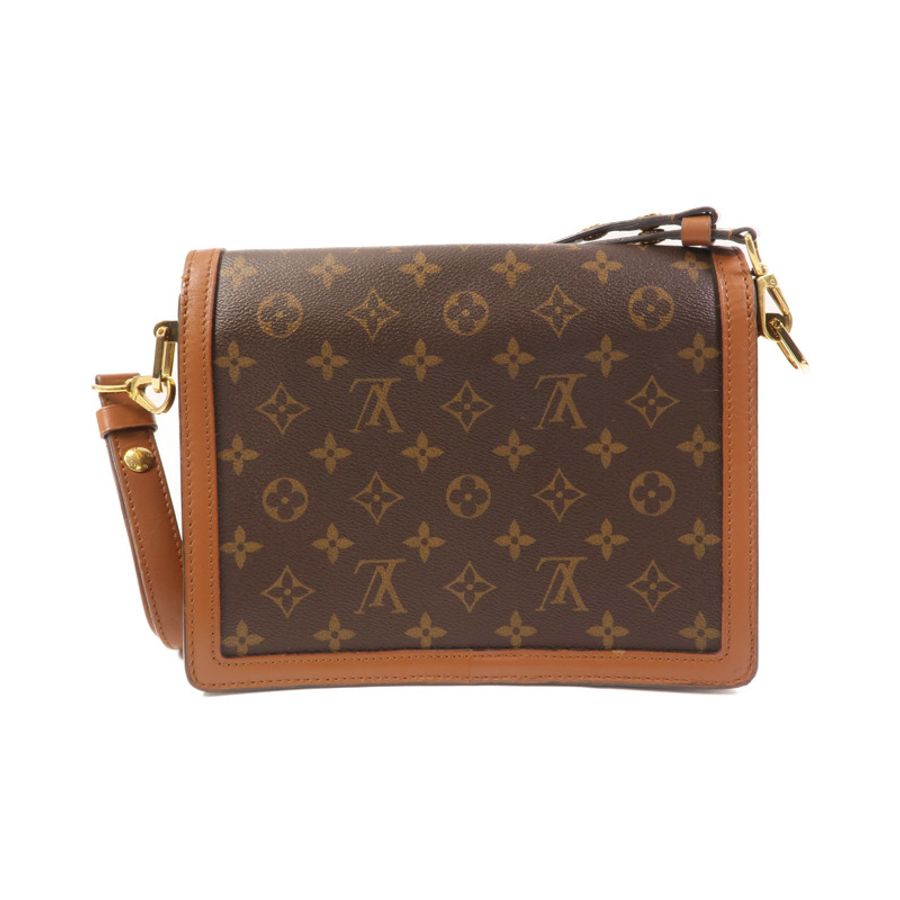 LOUIS VUITTON Monogram Reverse Dauphine MM金扣肩背袋-1