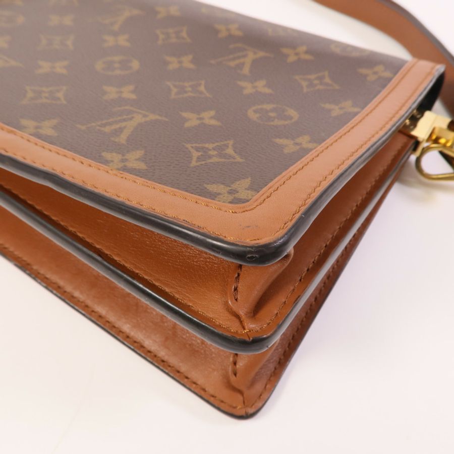 LOUIS VUITTON Monogram Reverse Dauphine MM金扣肩背袋-6