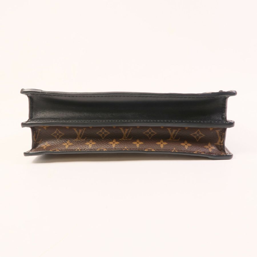 LOUIS VUITTON Monogram Reverse Trunk Clutch金扣肩背袋-3